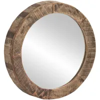 Woodkings Wandspiegel Sumatra | runder Holzspiegel 60 cm |