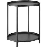 Tectake Beistelltisch Schwarz Metall 45,5 x 45,5 x 53