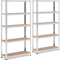 MSW Schwerlastregal Metallregal Kellerregal 90x30x180 cm für 5 x