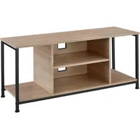 Tectake tectake® TV-Regal, Industrial Style, 4 offene Fächer, verstellbarer