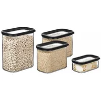 Mepal Modula Vorratsdosen schwarz 1 l 4-teiliges Set