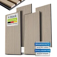 Juskys Wandpaneele Akustik Eiche Natur Hell 4 St.