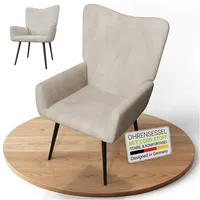 Juskys Ohrensessel Odense Cord 68 x 95 x 73