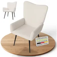 Juskys Ohrensessel Odense Bouclé 70 x 100 x 80