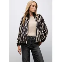 STREET ONE Fake Fur Zebra Blouson - braun