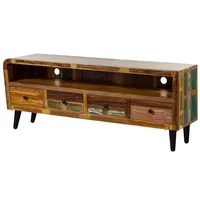MASSIVMOEBEL24.DE TV-Board Altholz 180x45x70 mehrfarbig lackiert Sixties #119