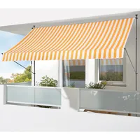 Konifera Klemmmarkise 250 x 150 cm Gelb/Weiß