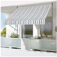 Konifera Klemmmarkise 250 x 150 cm Grau/Weiß