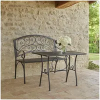 Hti-Living Metalltisch in Rostoptik Gartentisch 110 x 56 x