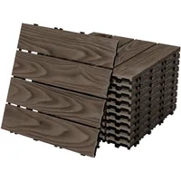 ML-Design Terrassenfliese, Dunkelbraun Holzoptik