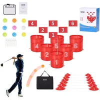 Vevor Golfspiel Set, 6-Loch-Golfplatz, Übungsspiele für Golf im Eimer,
