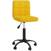 VidaXL Esszimmerstuhl Drehbar Senfgelb Samt
