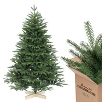 Salcar 150 cm Weihnachtsbaum Künstlich Tannenbaum Nordmanntanne, mit Holzständer,