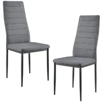 [en.casa] Esszimmerstuhl Lidköping 2er Set Grau