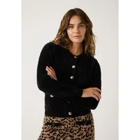 More & More Strickjacke mit Knopfleiste, black 42