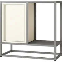 [en.casa] Sideboard Burlöv Stahl 70x72x35 cm Grau/Weiß