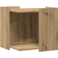 VidaXL Katzenklo Artisan-Eiche 53x53x51 cm Holzwerkstoff
