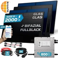 Sunniva Balkonkraftwerk Bifazial 2000W inkl. BENY 800W Wechselrichter, 4x