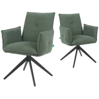 Dubi möbel Polsterstuhl Mika-Nina, Federkern, pulverbeschichtet, 360° drehbar im