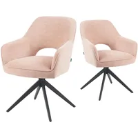 Dubi möbel Drehstuhl, Rosa, Textil, 60x87x65 cm, Arbeitszimmer, Bürostühle,