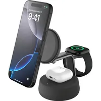 Belkin UltraCharge Pro Magnetische 3-in-1-Ladestation mit Qi2 25W schwarz