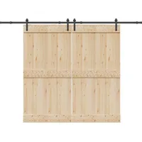 VidaXL Schiebetürbeschlag-Set 305 cm Stahl Schwarz