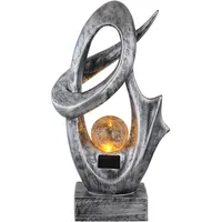 ETC Shop Solarleuchte Glas Kunststoff 25,5x11x45 cm 1x LED