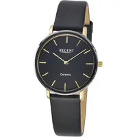 REGENT Damenuhr Edelstahl/Keramik Ø 34 mm