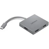 Lenovo USB-C Hub Grau, HDMI, USB-A, 2x USB-A, 3.5mm