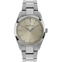 Jacques Lemans Herrenuhr Uhr Edelstahl Silber Flach Schlicht N-1558A