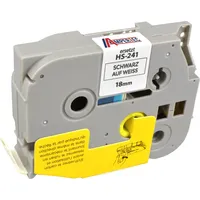 Ampertec Schrumpfschlauch kompatibel zu Brother P-Touch HSe-241 schwarz auf