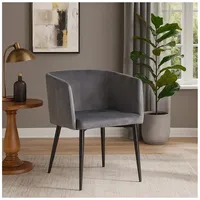 Hti-Living Esszimmerstuhl grau Samt