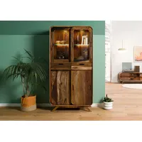MASSIVMOEBEL24.DE Vitrine MAILAND 90 x 40 x 180 cm