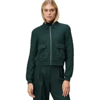 Zero Bouclé, -Jacke mit Reißverschluss in Green forest), |