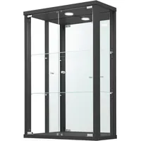 Fif Möbel Vitrine FIF MÖBEL "OPTIMA", schwarz, B:56cm H:82cm