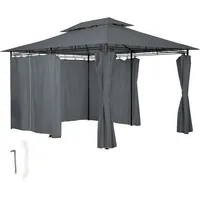 Tectake Gartenpavillon Emine 4 x 3 m inkl. 6