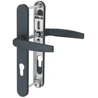 MS Beschläge Schmalrahmengarnitur 92mm Anthrazit RAL7016 PZ Lochung Drücker/Drücker