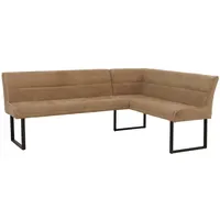 Mendler Eckbank Chenille Hellbraun 210 x 159 cm