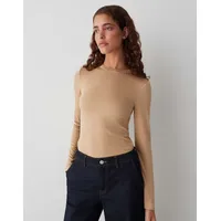 Opus Langarmshirt Sifa camel 40