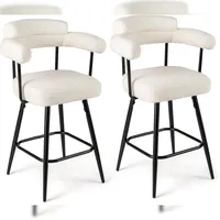 Costway Barhocker 2er Set 360° Drehbar 69 cm, Holz