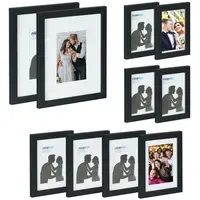 Relaxdays Bilderrahmen schwarz 23x28 cm 10er Set
