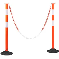 Vevor Verkehrsleitpfosten Leitpfosten 2-tlg. (871 mm) mit beschwertem Sockel