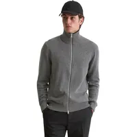 Marc O'Polo Regular Fit Strickjacke aus Baumwoll-Schurwoll-Mix, Graphit, M