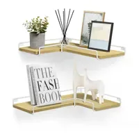 VASAGLE Eckregal 2er Set beige