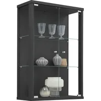 Fif Möbel Vitrine FIF MÖBEL "OPTIMA", schwarz, B:56cm H:82cm