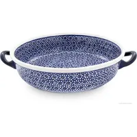 BUNZLAUER KERAMIK Original Bunzlauer Keramik Auflaufform groß/rund mit Innendekor,