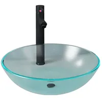 VidaXL Badezimmer Waschbecken Wasserhahn Ablaufgarnitur aus mattiertem