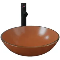 VidaXL Waschbecken Einhandmischer Braun