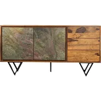 FineBuy Sideboard FineBuy Kommode Sheesham Massivholz 150 cm Türen