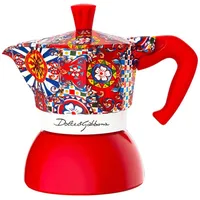 Bialetti Moka Induction Dolce&Gabbana, Espressokocher, Weiss, Blau, Rot